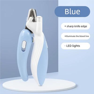 Happy Pet Pantry Professional LED Pet Nail Clippers For Dogs & Cats Safe Pet Nail Trimmer Grooming Tool blue