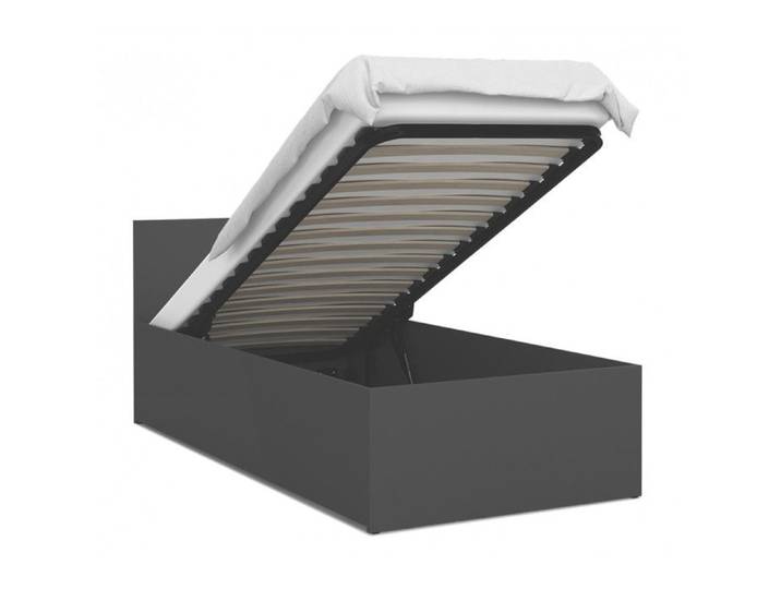 Lit coffre Panama 90x200 - Sommier inclus Gris