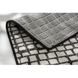 Schöner Wohnen Kollektion Teppich Parkland D.223 C.040 Gitter anthrazit 70 x 140 cm