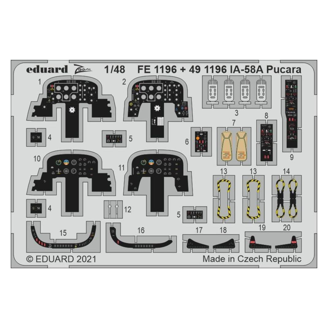 Eduard IA-58A Pucara 1/48 for KINETIC (FE1196)