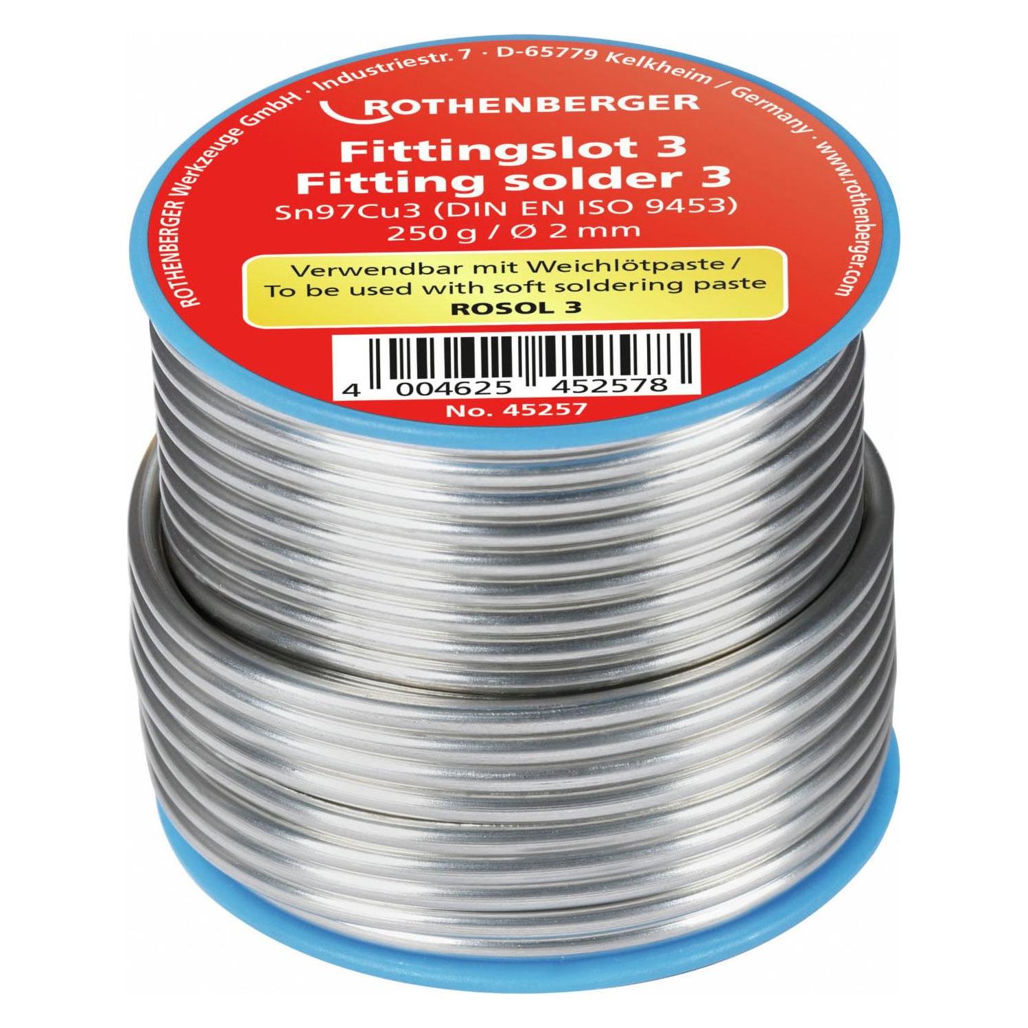 Rothenberger Fittingslot 3, 2mm, 250g, Spule (45257)