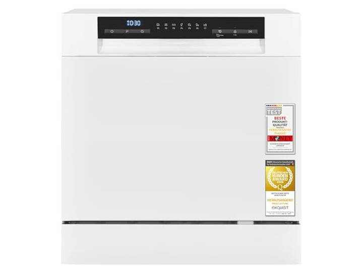 Exquisit GSP5508-030D Tischgeschirrspüler - Spülmaschine Weiß, 8 Maßgedecke
