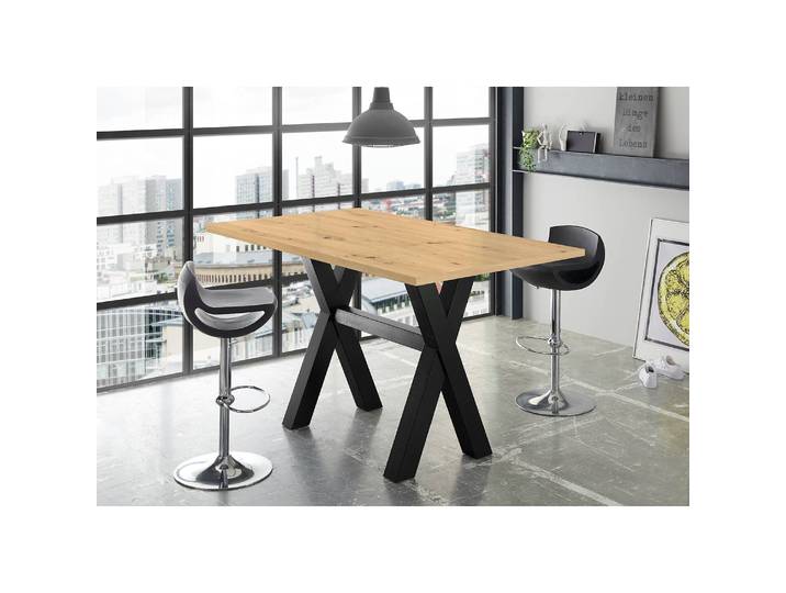 Bartisch Boe III 140cm Beige/Asteiche Dekor