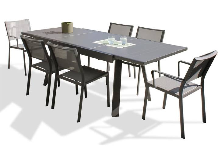 Ensemble repas de jardin en aluminium