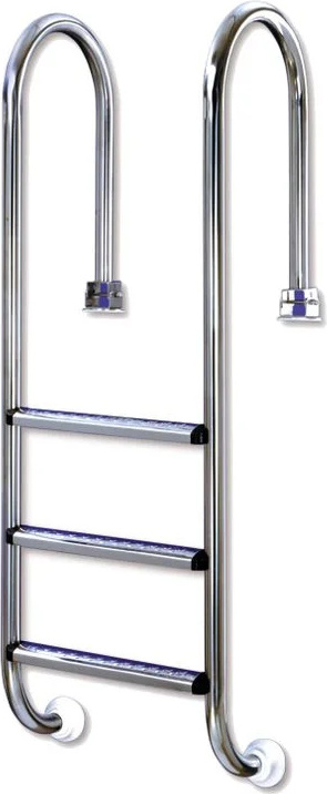 Interline einseitige Edelstahltreppe mit 3 Stufen