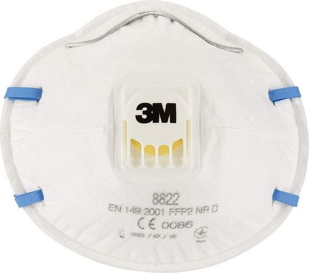3M 8822C3 FFP2 Maskers Wit, 3 stuks