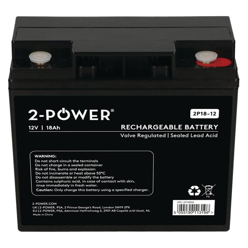 2-Power 12V 18Ah VRLA Battery (2P18-12T12)
