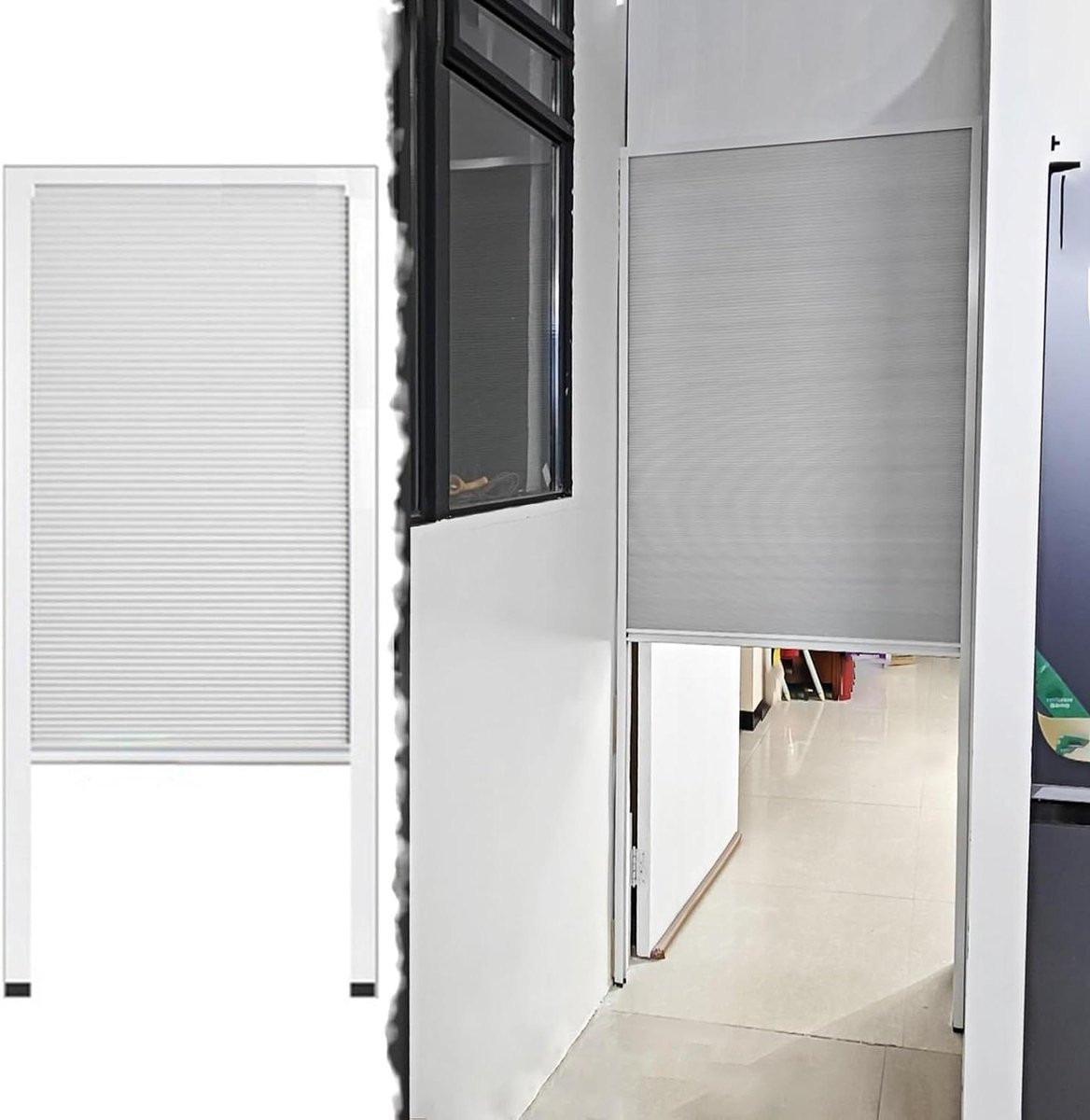 Grijs Accordeon kamerverdeler - Vouwdeur binnendeur - B: 65 cm, H: 200 cm
