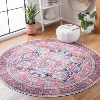 SAFAVIEH Serapi Machine Washable Alicija Medallion Distressed Rug
