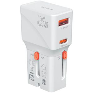 4smarts Reiseadapter Nomad Pocket 25W, weltweit, für über 200 Länder, USB-A, USB-C