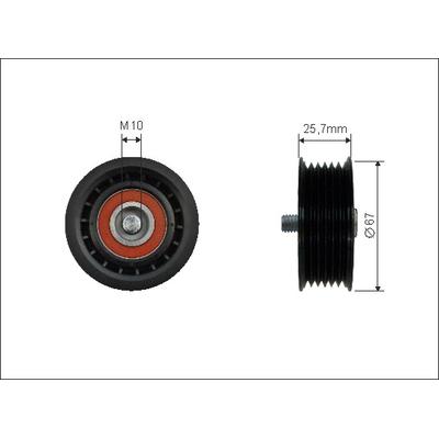 CAFFARO Spannrolle, Keilrippenriemen 500010 für VW
