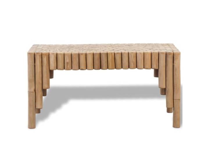 HKLGBVCR Couchtisch aus natürlichem Bambus, für Wohnzimmer, klares und langlebiges Design