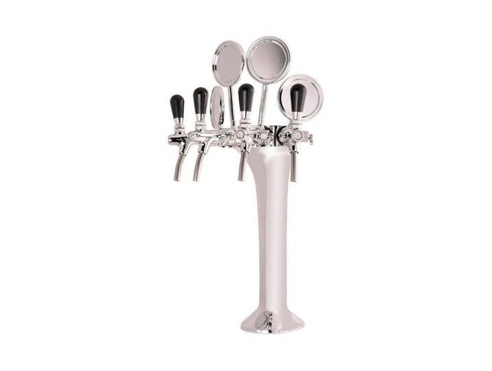 ich-zapfe Bierzapfanlage Schanksäule Chrom 4-leitig, elegant, Topp-Qualität!