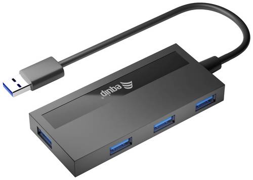 Equip 128956 USB-Hub 4 Port USB-A USB 3.0 5 GBit/s Schwarz 128956