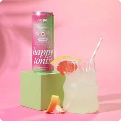Vena CBD Happy Tonix 2mg THC Seltzers   Grapefruit