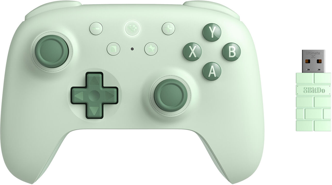 8bitdo Ultimate 2c 2.4g Trådlös Kontroll Hall Effect - Grön
