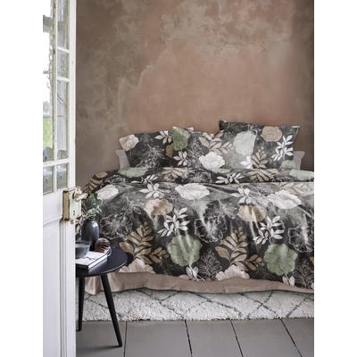 Bettwäsche IRISETTE "Meran 8687", schwarz (11 grau), B/L: 140cm x 200cm, 1 Stk., 1 Stk., Biber, B/L: 70cm x 90cm, 2, Biber, Obermaterial: 100% Baumwolle, Bettwäsche, Bettwäsche, Feinbiber, 2 teilig, flauschig