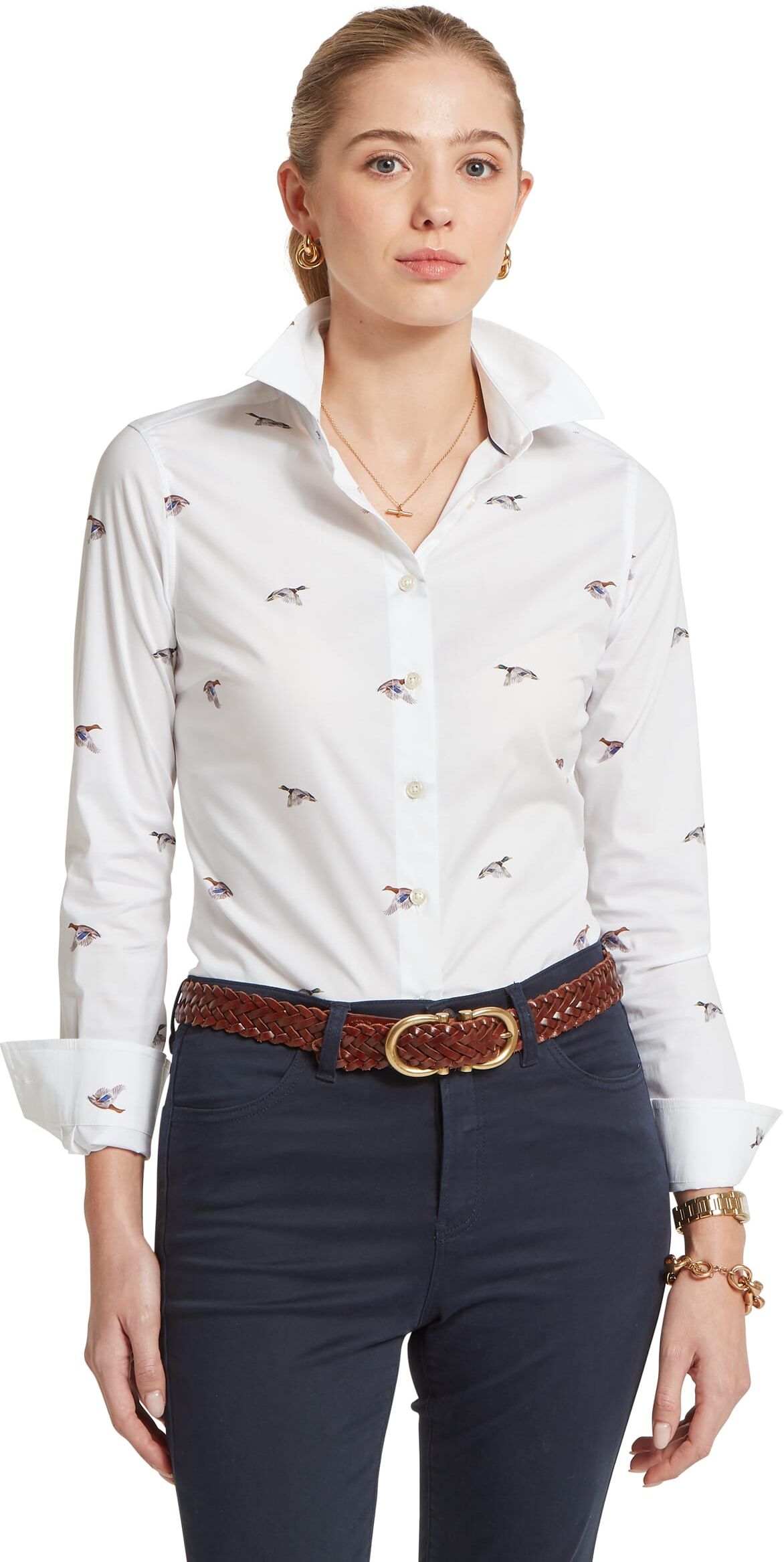 Schöffel Country Norfolk Shirt - White - Size UK14 - Women