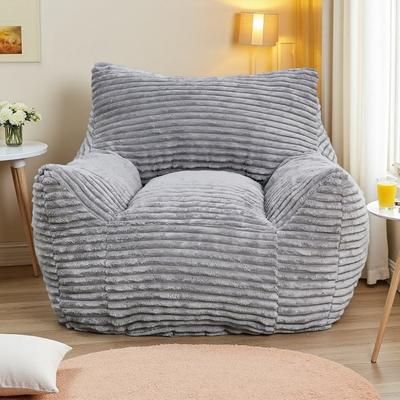 ZWYO HOSIMU Oversized Corduroy Foam Bean Bag Chair with Armrests Comfy Lounge Sofa for Living Room Bedroom Dorm