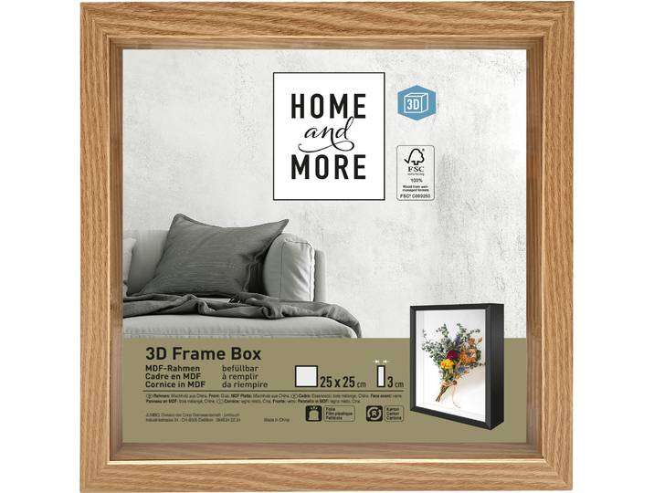 3D Frame Box (befüllbar) 25x25cm natur
