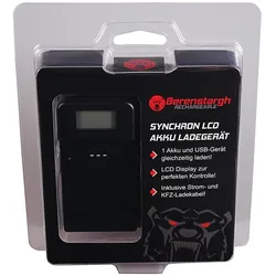 Berenstargh Synchron USB Ladegerät f. Hitachi CGA-DU14 DZMV350A DZMV350A DZ-MV350A DZ-MV350A DZMV350 (Kamera Akku Ladegerät), Kamera Stromversorgung, Schwarz