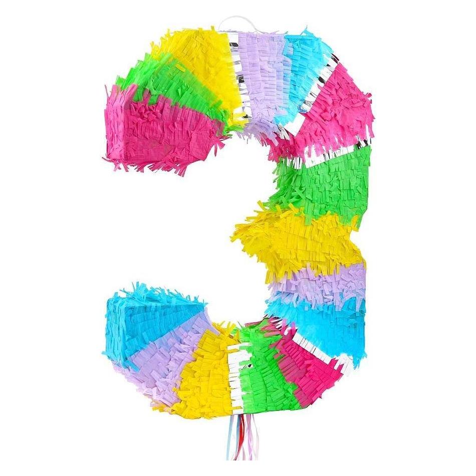 GoDan Piñata Nummer 3 Pastell 50x35x7,5cm (1 Stk.) (48020812)