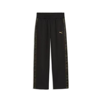 Sporthose PUMA "Essentials Tape Relaxed Jogginghose Mädchen", Kinder, Gr. 176, Normalgrößen, schwarz, Obermaterial: 66% Baumwolle, 34% Polyester. Tasche – Oben: 100% Baumwolle, relaxed fit, Hosen Sporthose