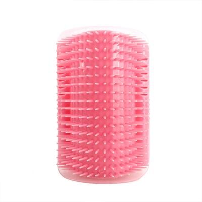 Multisell Products Hub Massager For Cats And Dogs Material Grooming Brush, Hair Removal Comb For Pet Care pink