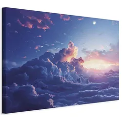 Artgeist, Bilder, Night Concert in the Mountains: Clouds Illuminated by the Last Rays of the Sun (120 x 80 cm)
