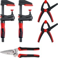 Zwingen-Set DIY-SET1-A 5-teilig, 4 Zwingen + Blechschere