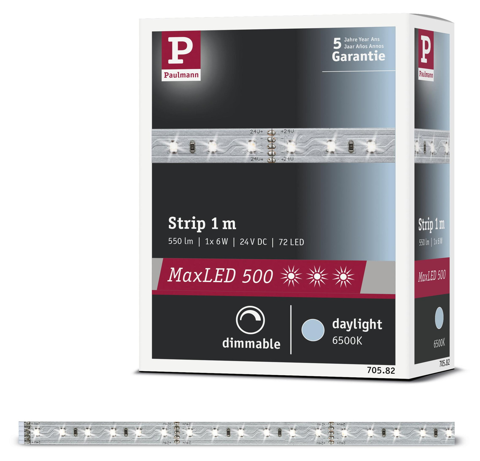 Paulmann MaxLED 500 LED-strip, koelwit, zilver/wit
