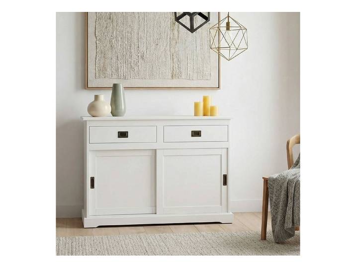 IDIMEX Kommode SAVONA, Sideboard Kommode 2 Schiebetüren 2 Schubladen Kiefer massiv, Buffetsch