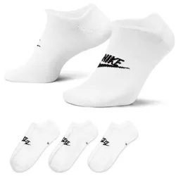 3er Pack NIKE Sportswear Everyday Essential No-Show Sneakersocken 100 - white/black 34-38