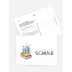 Einladungskarten Einschulung selbst gestalten mit Spruch und Fotos im Onlinedesigner bei Meine-Kartenmanufaktur.de