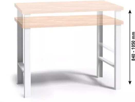 B2B Partner Werkbank G3 mit Holzarbeitsplatte, höhenverstellbar, 1500 mm