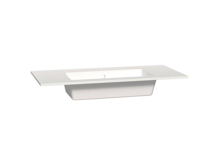 WASCHBECKEN Weiss Hochglanz, B: 101 cm