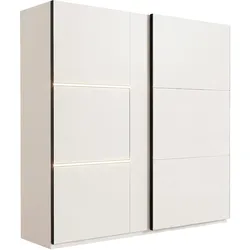 SCHWEBETÜRENSCHRANK Travis mit 2 Türen und LED-Beleuchtung, 200 cm, Kaschmir