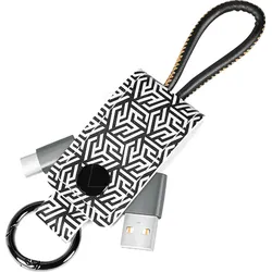 LOGILINK CU0164 - Sync- & Ladekabel, USB-A -> C, Schlüsselanhänger