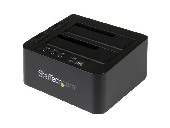 StarTech.com Duplicateur USB 3.1 (10 Gb/s) autonome pour disques durs SATA 2,5' ou 3,5', Duplicateur hdd, 2 copies, USB 3.1, Noir, Plastique, USB Type