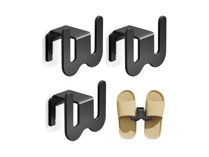 Étagère à chaussures réglable - lot de 3 - métal - noir - pour chambre