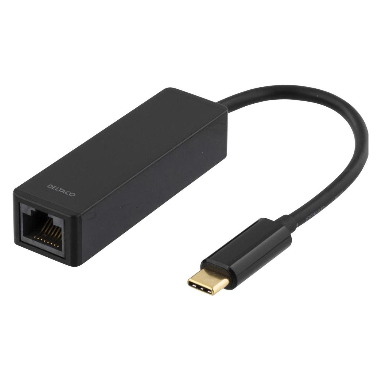 Deltaco USBC-GIGA Netzwerkkarte Ethernet 1000 Mbit/s (USB-C, RJ45 (1x)) (USBC-GIGA)