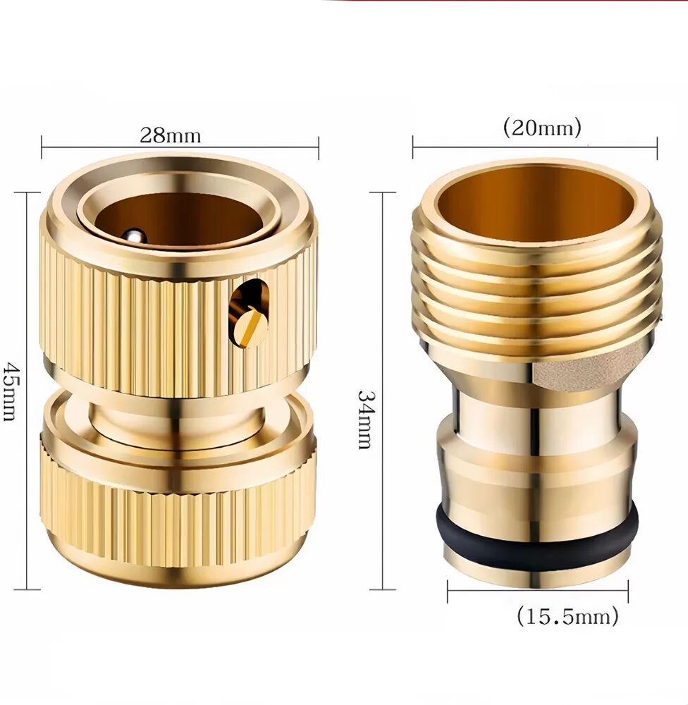 INF Wasserhahn Adapter Set: 4-Punkt-Wasseranschluss + 4-Punkt-Außengewinde