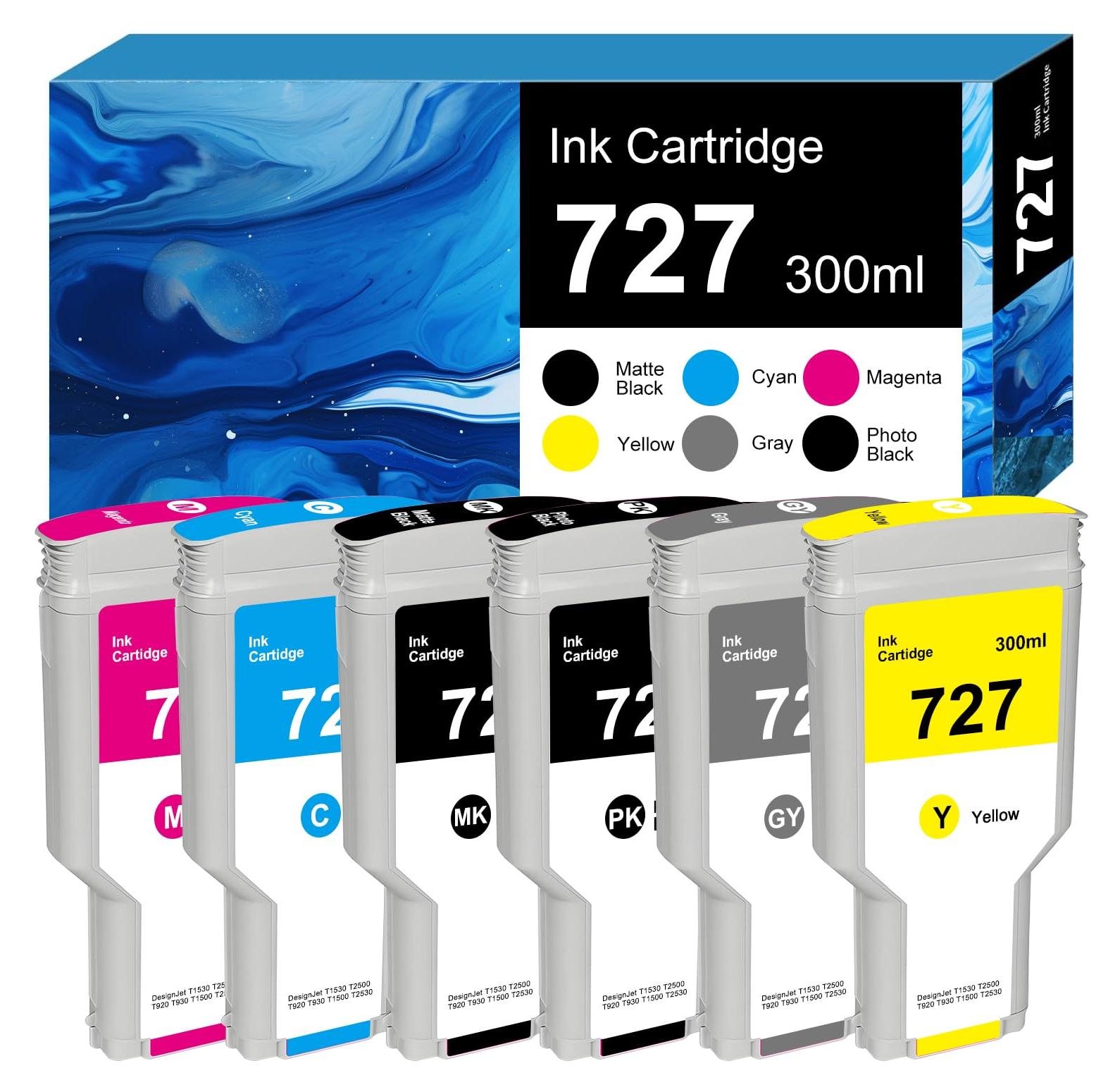 Tintenpatronen 727 300ml für HP DesignJet T1530 T2500 T920 T930 T1500