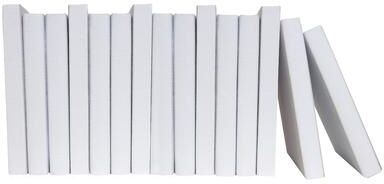 Booth & Williams Decorative Books - Snowfall Oversized Linen Wrapped Books - White Books By The Foot