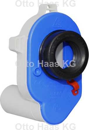 Siphon d'aspiration urinoir HAAS PE 6280 DN 50, évacuation horizontale, bleu