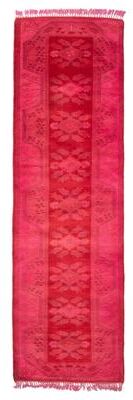 ECARPETGALLERY Hand-knotted Color Transition Red Wool Rug - 2'10 x 9'7