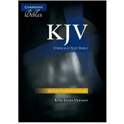 KJV Emerald Text Bible, Black French Morocco Leather, KJ533:T, Fachbücher von Cambridge University Press