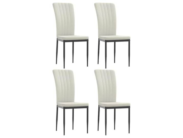 Tmriohed 4er Set Esszimmerstühle Polsterstuhl Samt Stuhl Creme Elegante Polsterstühle mit bequemer Schaumstoff-Polsterung und stabilem Eisenrahmen für Ihr Esszimmer oder Ihre Küche.