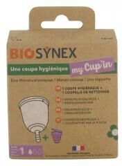 Biosynex My Cup in Coupe Hygiénique Taille 1 - Boîte 1 coupe hygiénique + 1 coupelle de nettoyage
