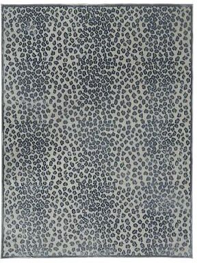 "Celine Cheetah Rug - Blue, 2'7"" x 4' - Ballard Designs"